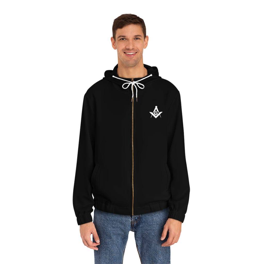 Master Mason Blue Lodge Hoodie - Black with Square & Compass G - Bricks Masons