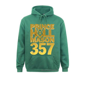 Master Mason Blue Lodge Hoodie - Prince Hall Mason 357 Square and Compass G [Multiple Colors] - Bricks Masons