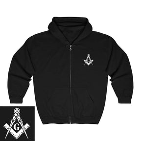 Master Mason Blue Lodge Hoodie - Square & Compass G 4 Colors - Bricks Masons