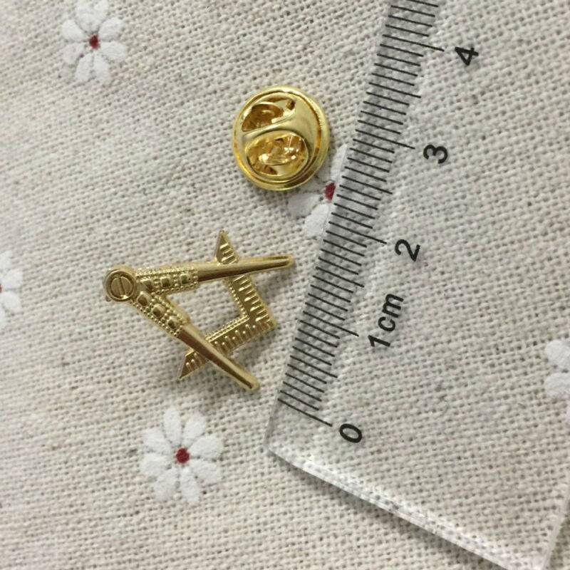 Master Mason Blue Lodge Lapel Pin - Compass And Square Hollow Out - Bricks Masons