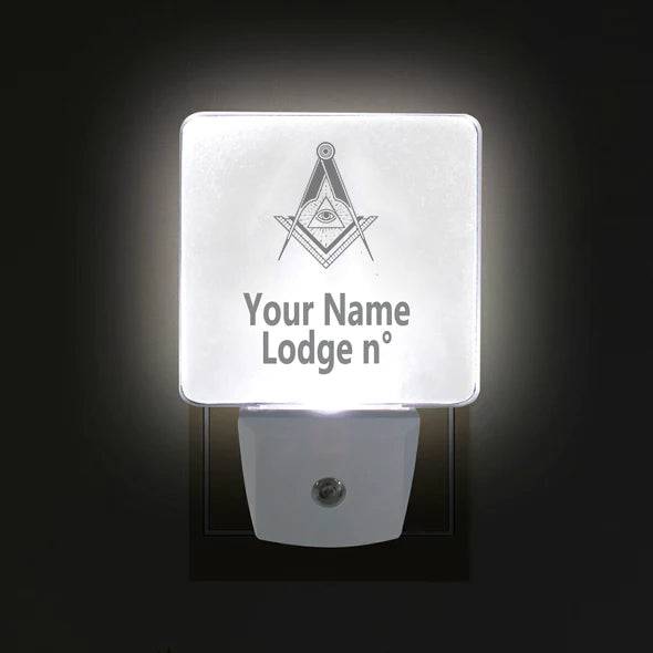 Master Mason Blue Lodge LED Sign - 2 Pieces Plug-in - Bricks Masons
