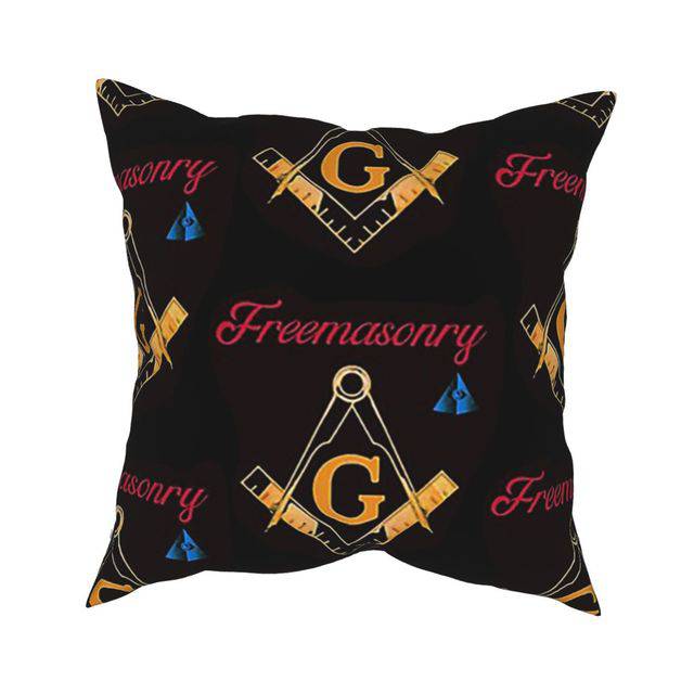 Master Mason Blue Lodge Pillowcase - Square and Compass With G - Bricks Masons