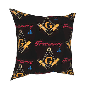 Master Mason Blue Lodge Pillowcase - Square and Compass With G - Bricks Masons