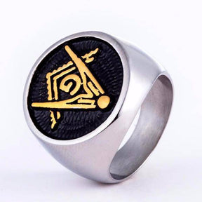 Master Mason Blue Lodge Ring - Classic Gold Silver - Bricks Masons