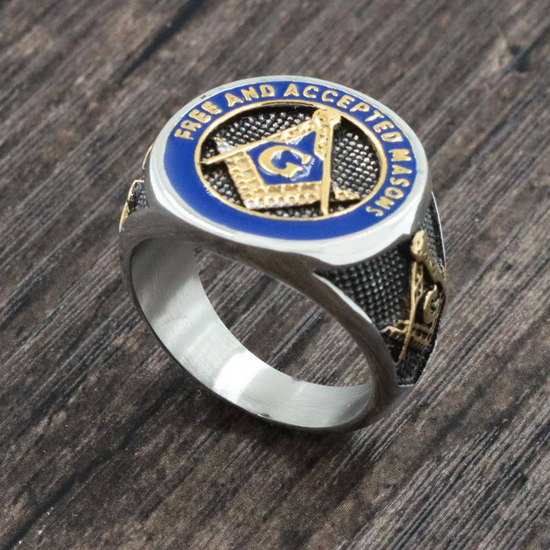 Master Mason Blue Lodge Ring - Free and Accepted Masons - Bricks Masons
