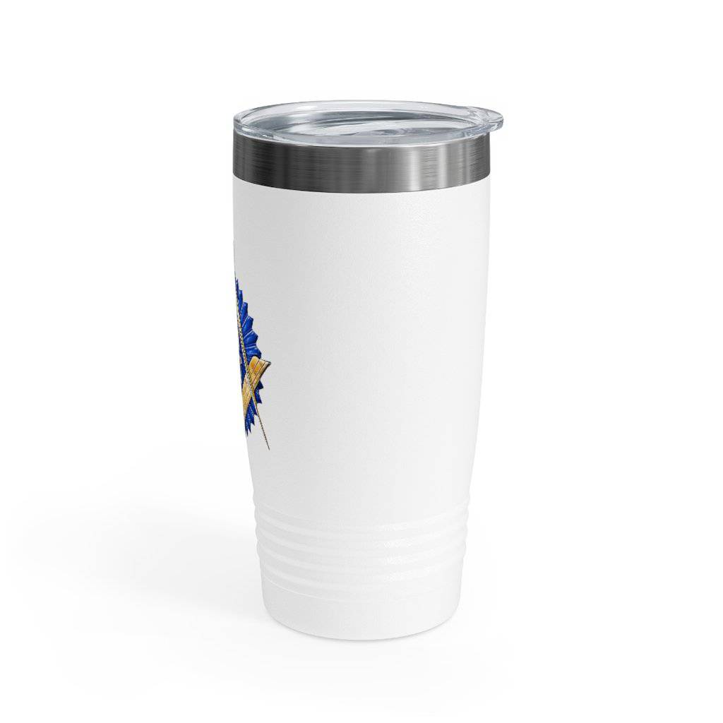 Master Mason Blue Lodge Ringneck Tumbler - Golden Square & Compass G - Bricks Masons
