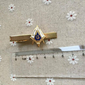 Master Mason Blue Lodge Tie Clip - Square and Compass - Bricks Masons