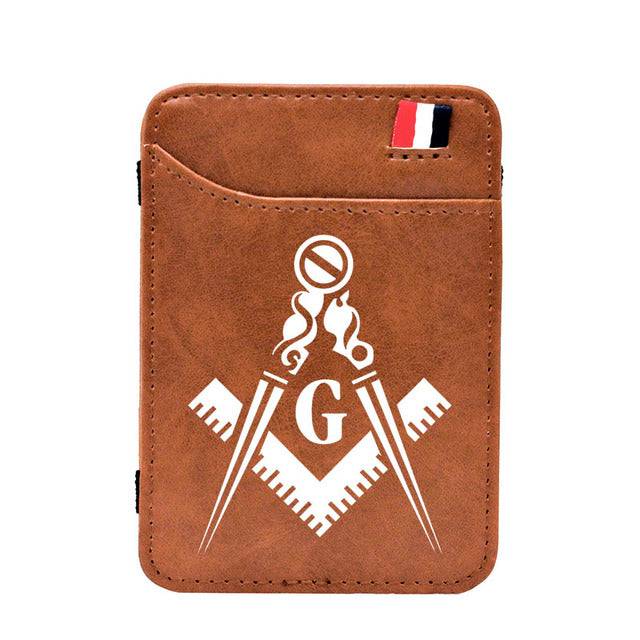 Master Mason Blue Lodge Wallet - With Credit Card Holder (2 Colors) - Bricks Masons
