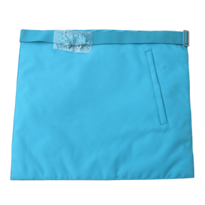 Master Mason French Rite Apron - Sky Blue Moire Square & Compass - Bricks Masons