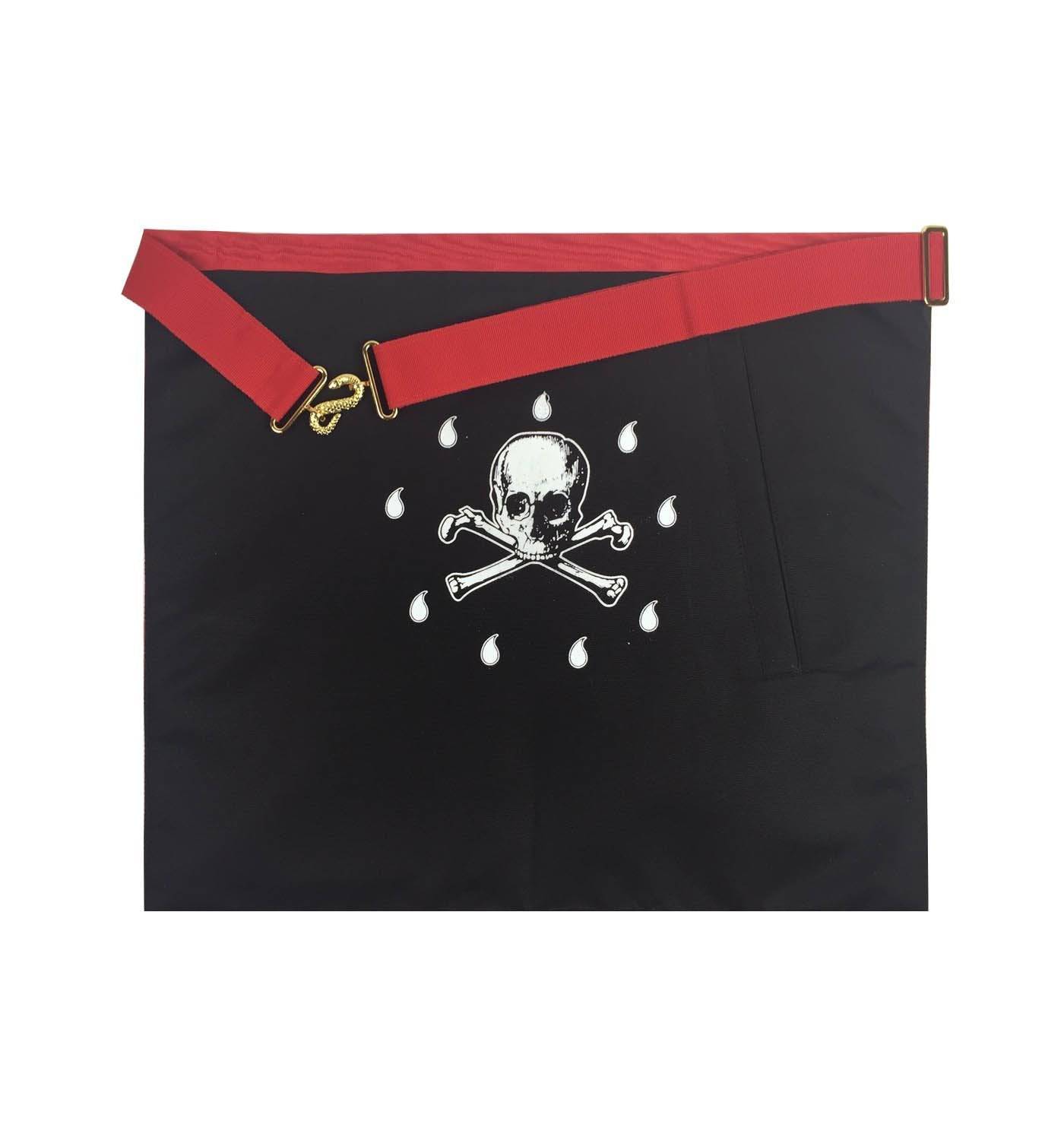 Master Mason Scottish Rite Apron - Red Moire - Bricks Masons