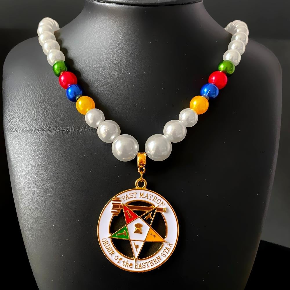 OES Necklace - Handmade Enamel - Bricks Masons