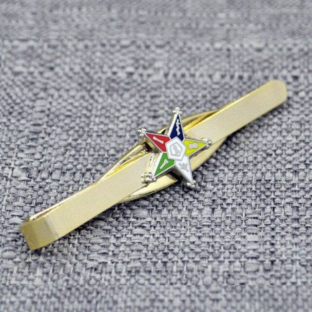 OES Tie Bar - Golden - Bricks Masons