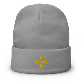 Order Of Malta Beanie - Golden Embroidery - Bricks Masons