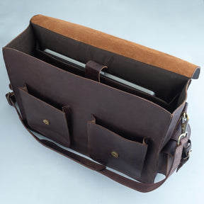 Order of Malta Briefcase - Handmade Leather - Bricks Masons