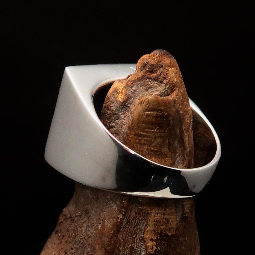 Order of Malta Ring - Green & Silver Cross Sterling Silver - Bricks Masons