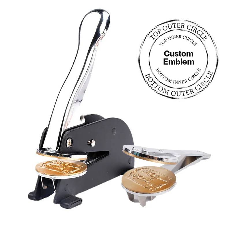 Order Of Malta Seal Press - Desktop  Stainless Steel With Customizable Stamp - Bricks Masons