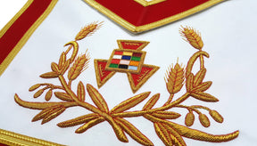 Past High Priest Royal Arch Chapter Apron - Red with Gold Embroidery - Bricks Masons