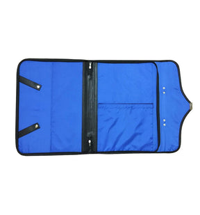 Past Master Blue Lodge Apron Case - Black Leather with Yellow Acacia Leafs MM, WM, Provincial - Bricks Masons