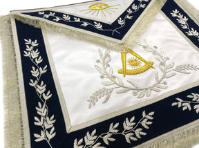 Past Master Blue Lodge Apron - Dark Blue Velvet - Bricks Masons