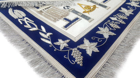 Past Master Blue Lodge Apron - Gold & Silver - Bricks Masons