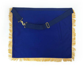 Past Master Blue Lodge Apron - White & Royal Blue - Bricks Masons