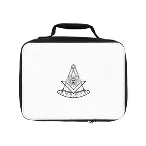 Past Master Blue Lodge Lunch Bag - Black & White - Bricks Masons