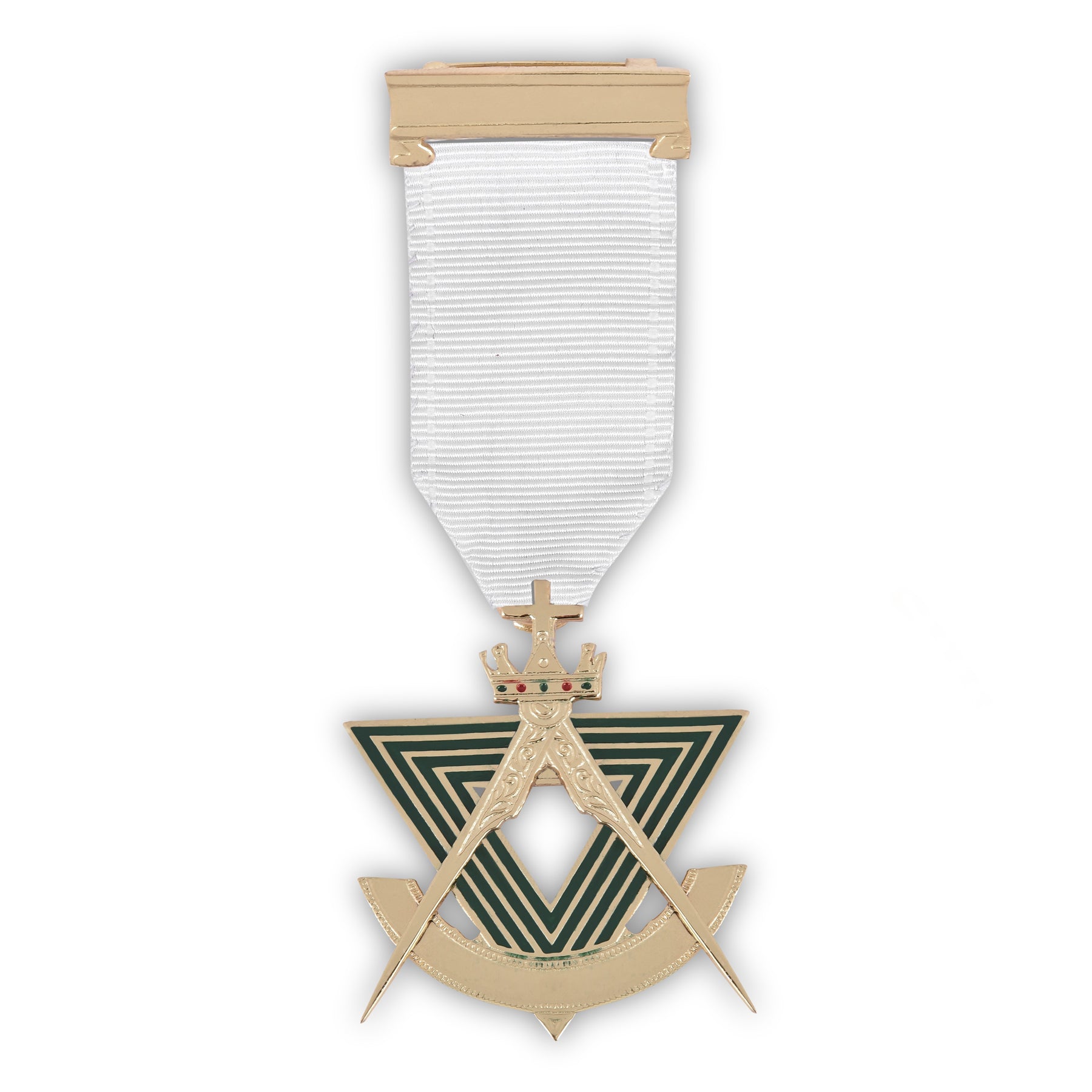 Past Sovereign Master AMD Breast Jewel - Gold Plated With Ribbon - Bricks Masons