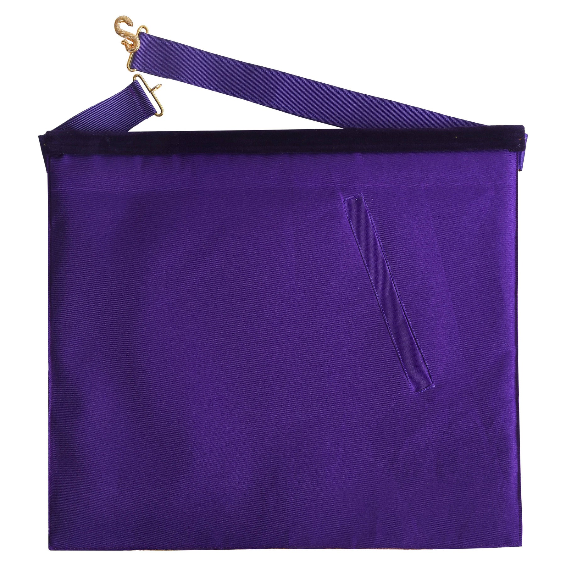 Patron OES Apron - Purple Velvet Hand Embroidery - Bricks Masons