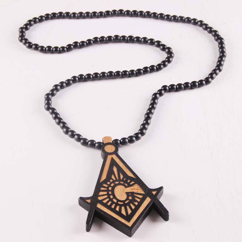 Master Mason Blue Lodge Necklace - Wooden Multiple Colors