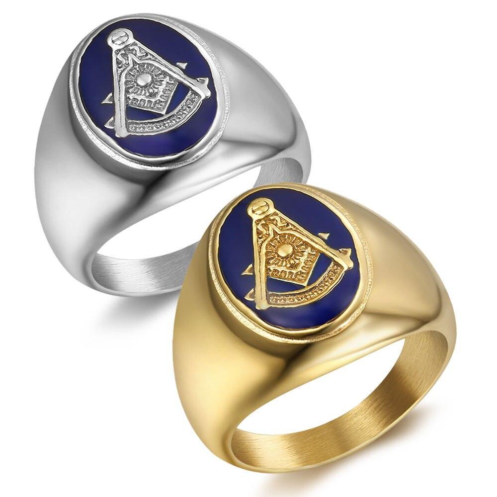 Past Master Blue Lodge Ring - Oval