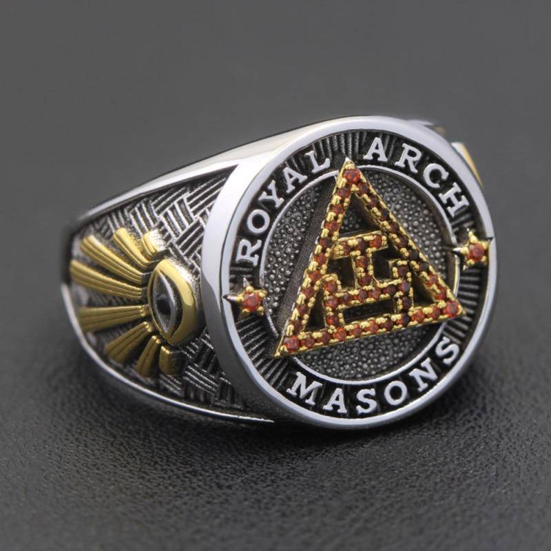 Royal Arch Chapter Ring - Triple Tau Sterling Silver