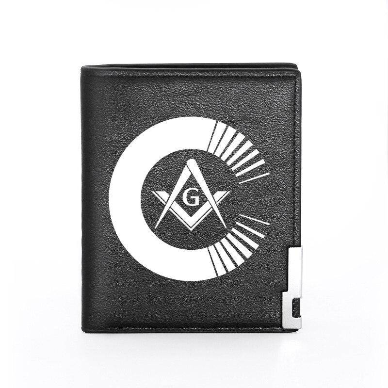 Master Mason Blue Lodge Wallet - With Credit Card Holder (Black/Brown)