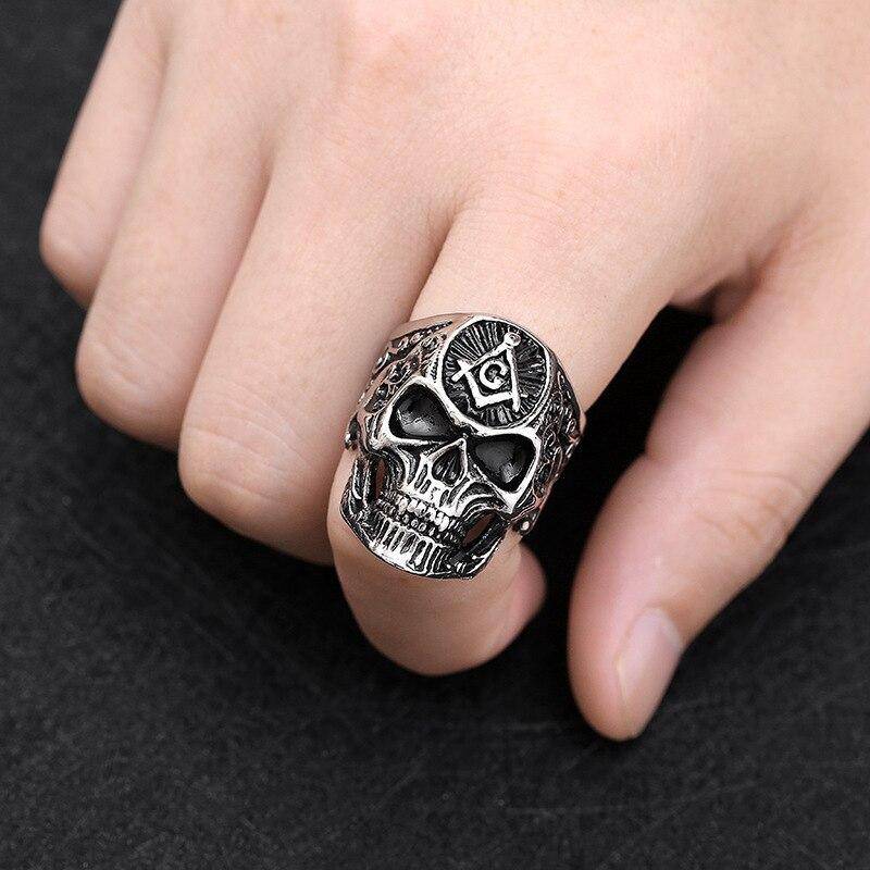 Widows Sons Ring - Silver Skull Vintage Gothic