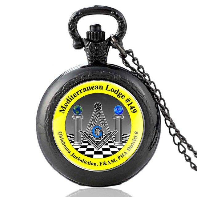 Master Mason Blue Lodge Pocket Watch - Square & Compass G