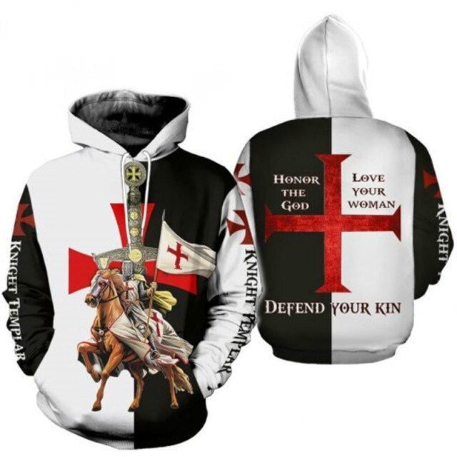 Knights Templar Commandery Hoodie - Medieval - Bricks Masons