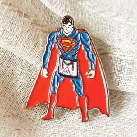 Master Mason Blue Lodge Lapel Pin - Masons Apron Superman