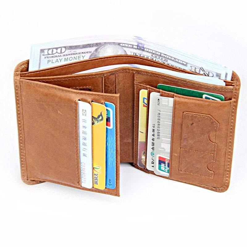 OES Wallet - Genuine Leather & Credit Card Holder Black/Brown/Coffee