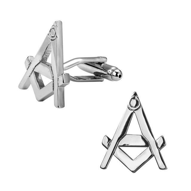 Master Mason Blue Lodge Cufflink - Silver Shape