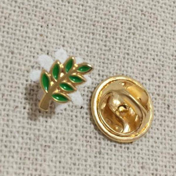 Masonic Lapel Pin - 2pcs Green Leaf Acacia Sprig