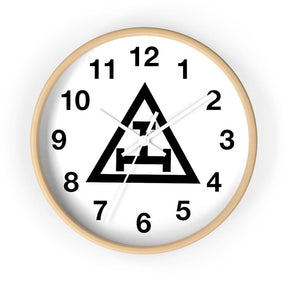 Royal Arch Chapter Clock - Wooden Frame - Bricks Masons