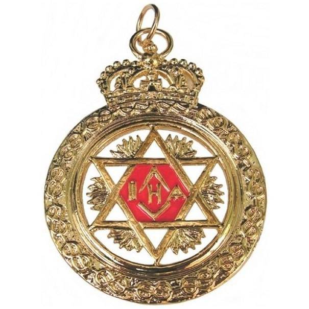 Scottish Master of St. Andrew Collar Jewel - Double Sided Gold Metal - Bricks Masons