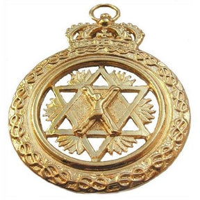 Scottish Master of St. Andrew Collar Jewel - Double Sided Gold Metal - Bricks Masons