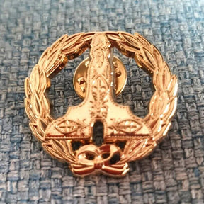 Senior Warden Blue Lodge Lapel Pin - Wreathed evel - Bricks Masons