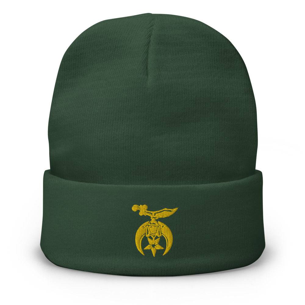 Shriners Beanie - Golden Embroidery Various Colors - Bricks Masons