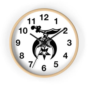 Shriners Clock - Wooden Frame - Bricks Masons