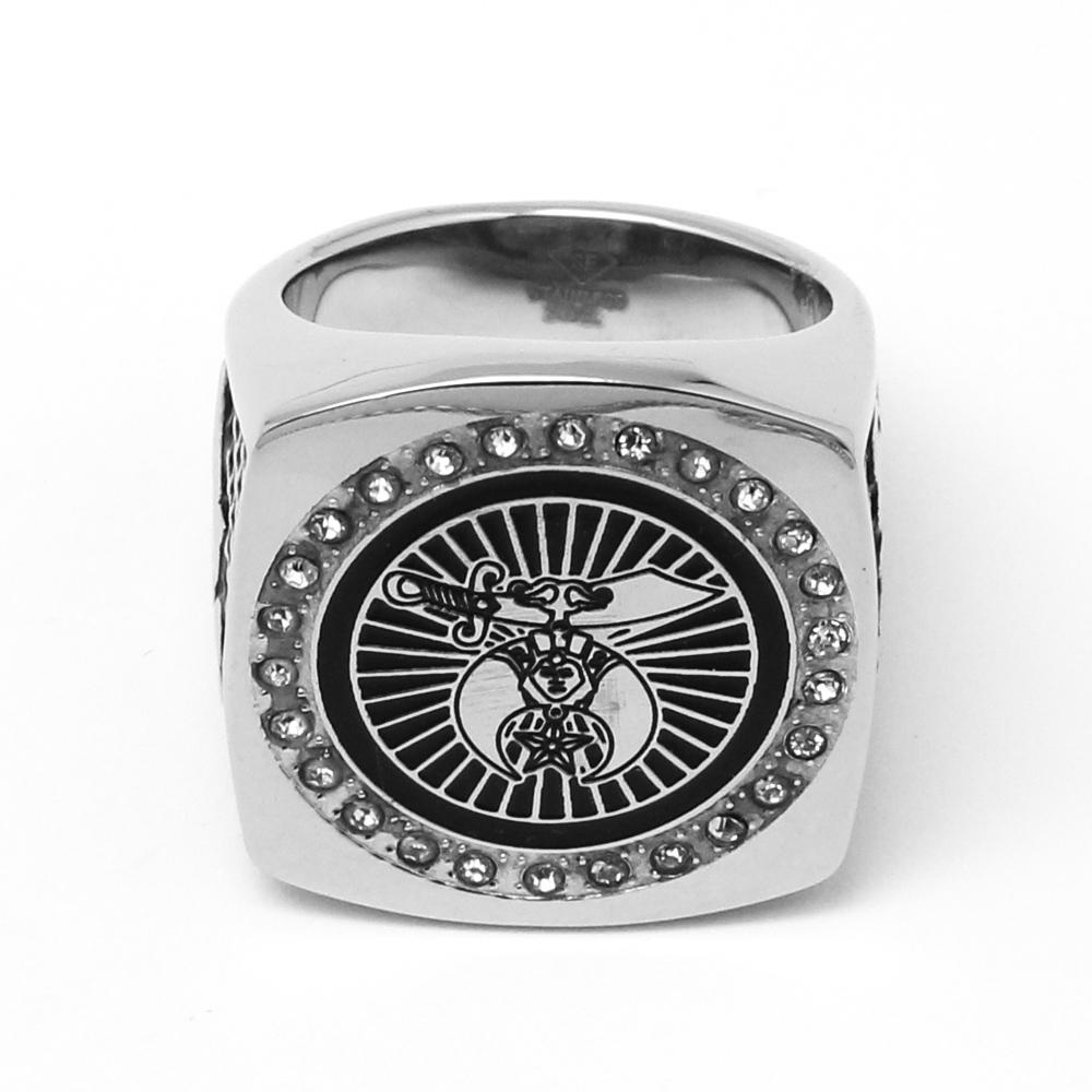 Shriners Ring - Silver Gold - Bricks Masons