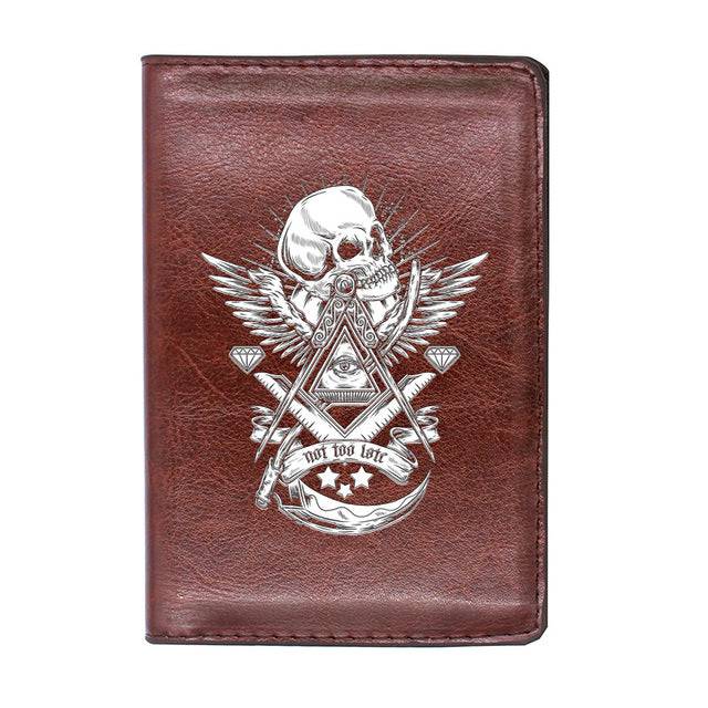 Widows Sons Wallet - NOT TOO LATE Credit Card Holder (Black & Brown) - Bricks Masons