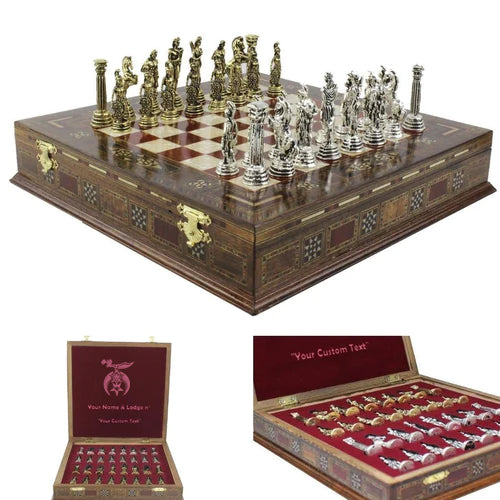 Shriners Chess Set - Hand Workmanship Patterns - Bricks Masons