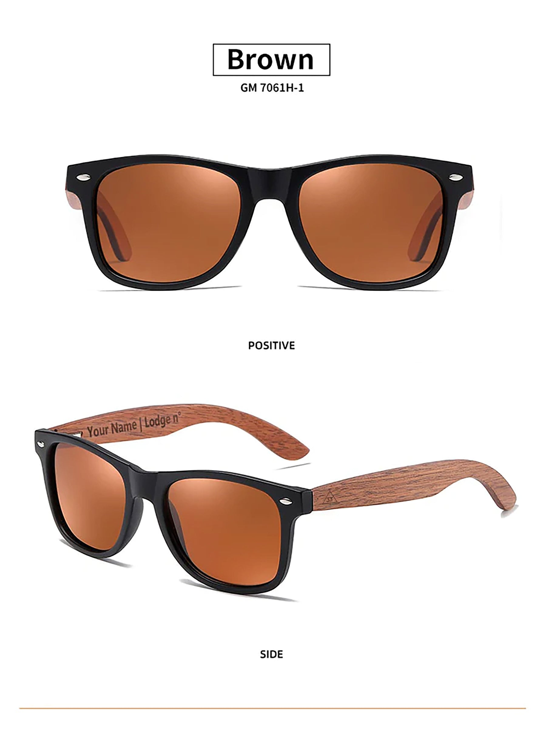 32nd Degree Scottish Rite Sunglasses - Wings Down UV Protection - Bricks Masons