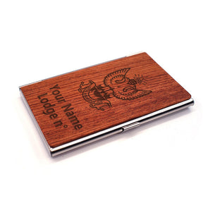 33rd Degree Scottish Rite Business Card Holder - Wings Up RFID Protection - Bricks Masons